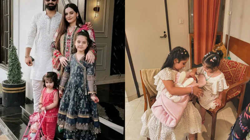 Muneeb Butt and Aiman Khan blessed with third baby girl