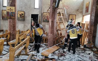 20 die in suicide bombing at Church in Syrian capital