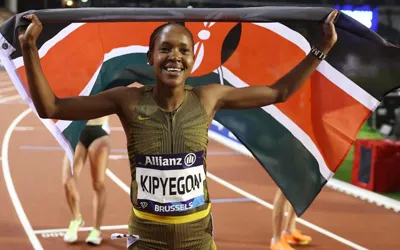 Kenya's Faith Kipyegon sets new women's 1,500m world record