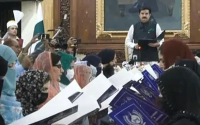 KP Assembly’s reserved seat members take oath at Governor House