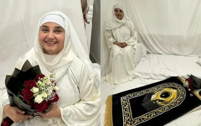 Javeria Saud shared posts pictures of her Aitkaf
