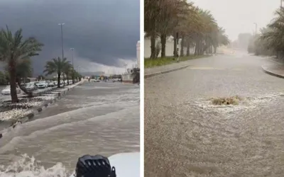 Heavy Rainfall Hits UAE, Big Storms Cause Problems