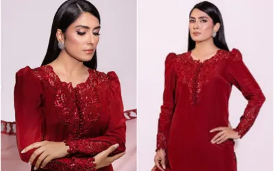 Ayeza Khan Shines Bright in Eye-Catching Red