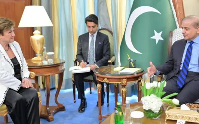 PM Shehbaz tells IMF chief about commitment to revive economy