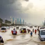 UAE roads transform into rivers amid heavy rains drenching emirates