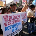 Blinken's Manila visit sparks protest against US presence in Philippines