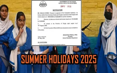 Summer Holidays 2025 Announced; Notification Issued