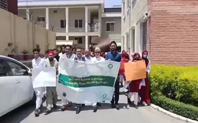 Saidu Medical College Hosts Seminar and Unity Walk to Condemn APS Khuzdar Bus Attack