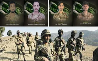 Four soldiers martyred, seven terrorists killed in KP & Balochistan IBOs