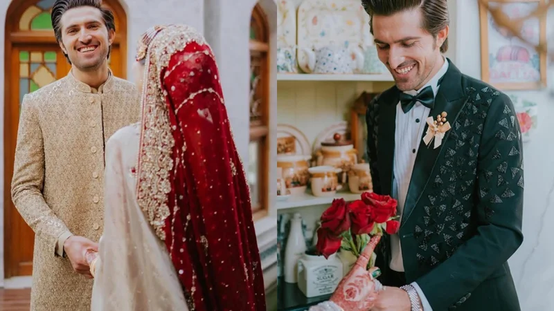 Cricketer Mohammad Wasim Jr. drops dreamy wedding photos with newlywed wife