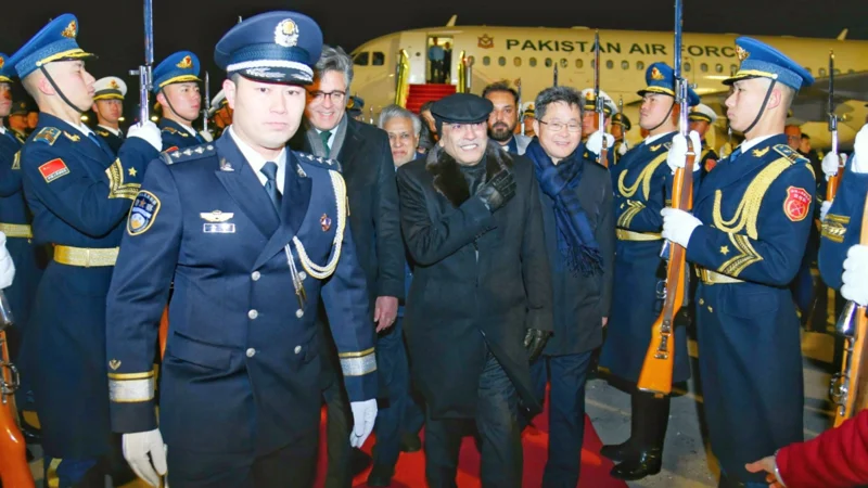 President Asif Zardari reaches China on five-day official visit