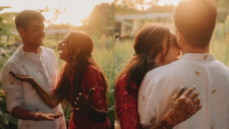 Mismatched star Prajakta Koli drops her happy Mehendi moments with Vrishank Khanal