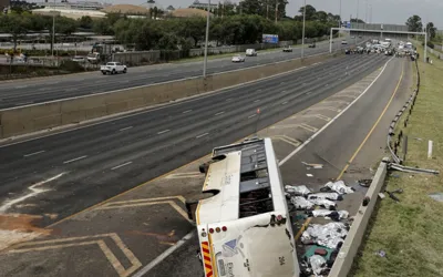 At least 12 killed as bus crashes in South Africa