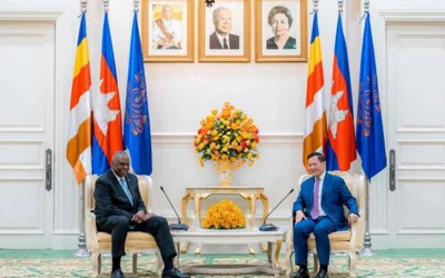 US defense secretary visits Cambodia to strengthen ties with China’s ally