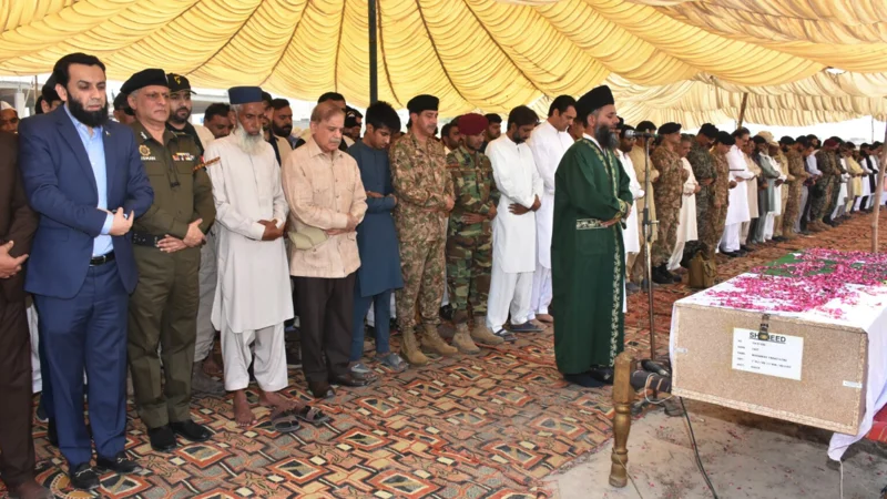 PM attends funeral prayer of Shaheed Captain Faraz Ilyas