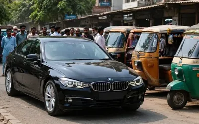 Rickshaw leader Majeed Ghauri goes viral in BMW video