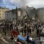 Russian missiles claim 36 lives, destroy children’s hospital