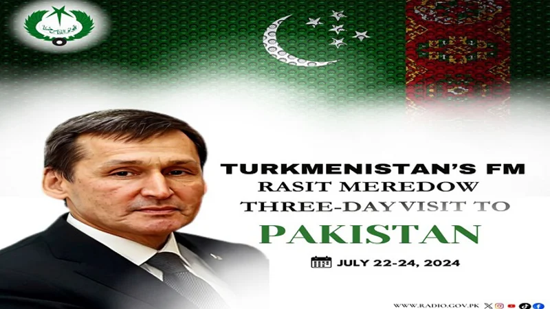 Turkmenistan’s FM arrives in Pakistan tomorrow