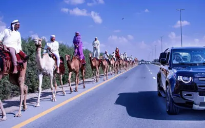 Sheikh Mohammed meets Camel Trek participants
