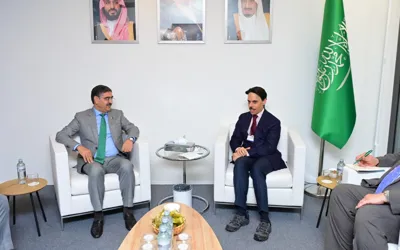 Saudi foreign minister Faisal bin Farhan calls on PM Kakar