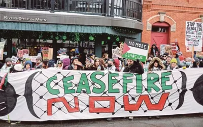 Gaza activists encourage voters to write 'Ceasefire' on US primary ballots
