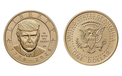 Trump’s face appears on new U.S. $1 coin