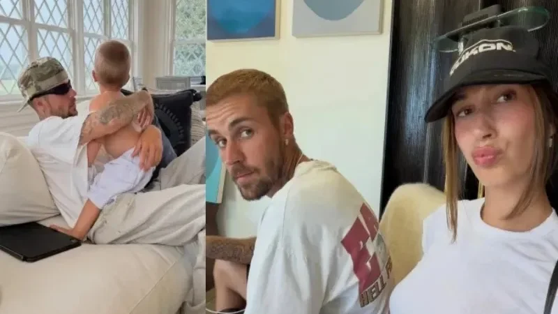 Justin Bieber shares cozy family moments with Hailey and son