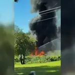 U.S. F-16 erupts in flames on Michigan field in fiery training crash as pilot ejects safely