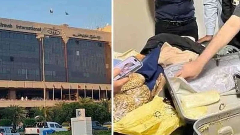 Couple arrested with 580g hashish at Karachi airport