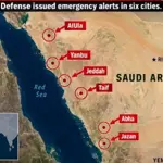 Saudi Arabia sends danger alerts to residents in several cities