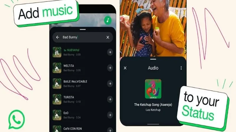 WhatsApp adds starred music to make status songs easier to find