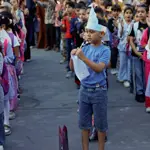 Gaza children return to school after nearly three years of war