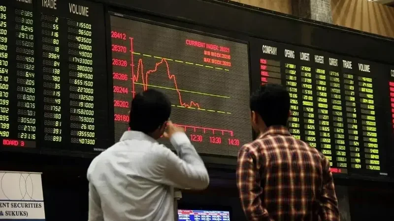 PSX ends week lower as KSE-100 index falls 119 points - index fell, market capitalization, PSX, Stock Exchange