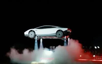 Elon Musk unveils Tesla Roadster with claimed flying capability