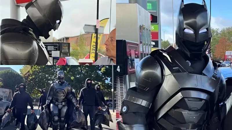 London’s real-life Batman goes viral for handing out free fuel vouchers