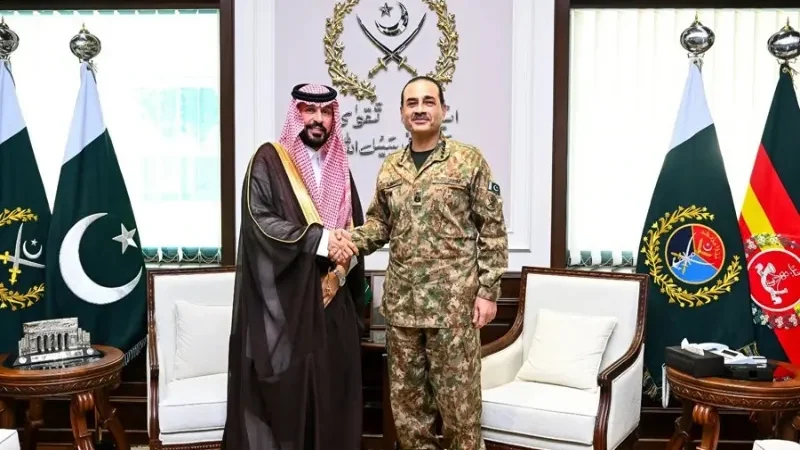 Saudi Arabia’s new ambassador Rajeh Tami Al-Baqami meets Field Marshal Asim Munir