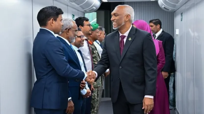Maldives president lands in Pakistan as both nations eye major trade and defense deals