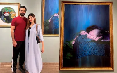 Hamza Ali Abbasi Applauds Wife Naimal Khawar's Art Exhibition