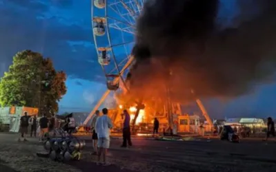 Eastern Germany Ferris wheel fire causes injuries to 23 people