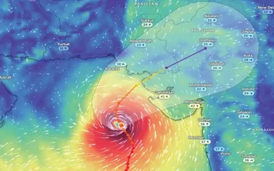 Deep depression currently located at distance of 250km from Karachi