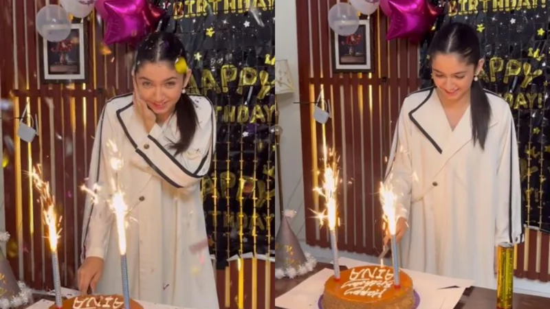 Aina Asif marks her birthday celebration on a drama set