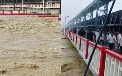 Kosi River floodwaters rise Bihar Bridge,  People screamed