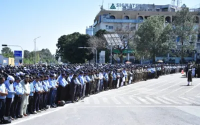 Funeral Prayer of Shaheed Constable Abdul Hameed Shah Offered at Express Chowk