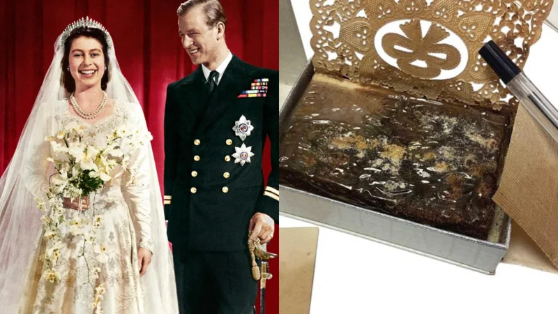 77-Year-Old slice of Queen Elizabeth II's wedding cake sells for $2,800