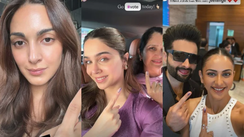 Bollywood Celebrities show off inked fingers after voting in Maharashtra elections 2024