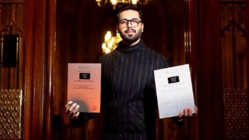 UK Parliament honors Fahad Mustafa with esteemed awards