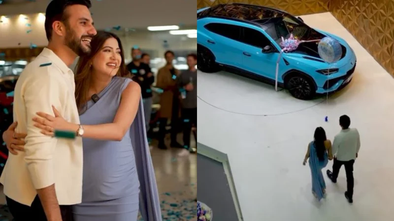 Aymen Saleem unique baby gender reveal video goes viral