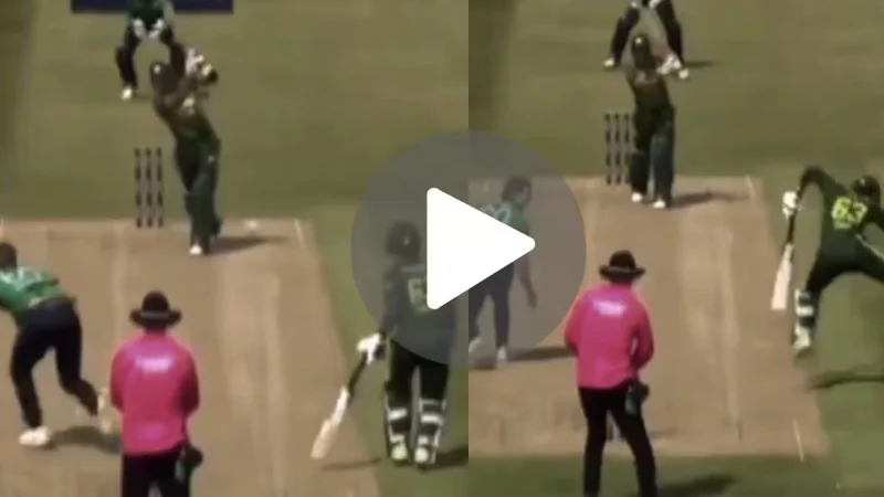 WATCH: Babar Azam nearly injures Saim Ayub during first T20I match against Ireland