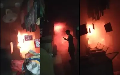 Video reveals moments of panic inside burning Gul Plaza