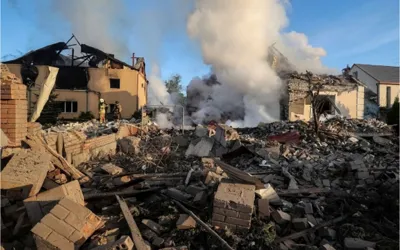 Ukraine: hundreds flee from Kharkiv area after Russia strikes